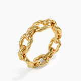 Twisted Rope Chain Ring