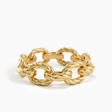Twisted Rope Chain Ring