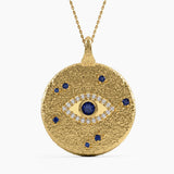 Sapphire Evil Eye Necklace