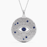 Sapphire Evil Eye Necklace