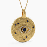 Sapphire Evil Eye Necklace