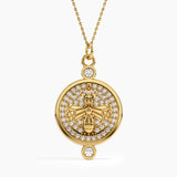 Bee Disc Necklace