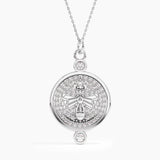 Bee Disc Necklace