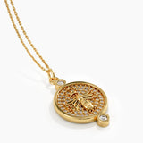 Bee Disc Necklace