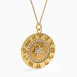 Zodiac Disc Necklace