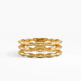Three Band Vermeil Ring