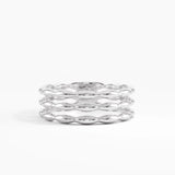 Three Band Vermeil Ring