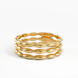 Three Band Vermeil Ring