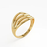 Split Band Vermeil Ring