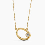 Bezel Round Vermeil Necklace