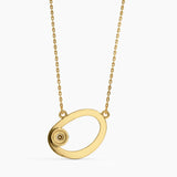Bezel Round Vermeil Necklace