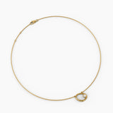 Bezel Round Vermeil Necklace