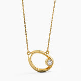 Bezel Round Vermeil Necklace