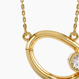 Bezel Round Vermeil Necklace