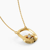 Unique Abstract Vermeil Necklace