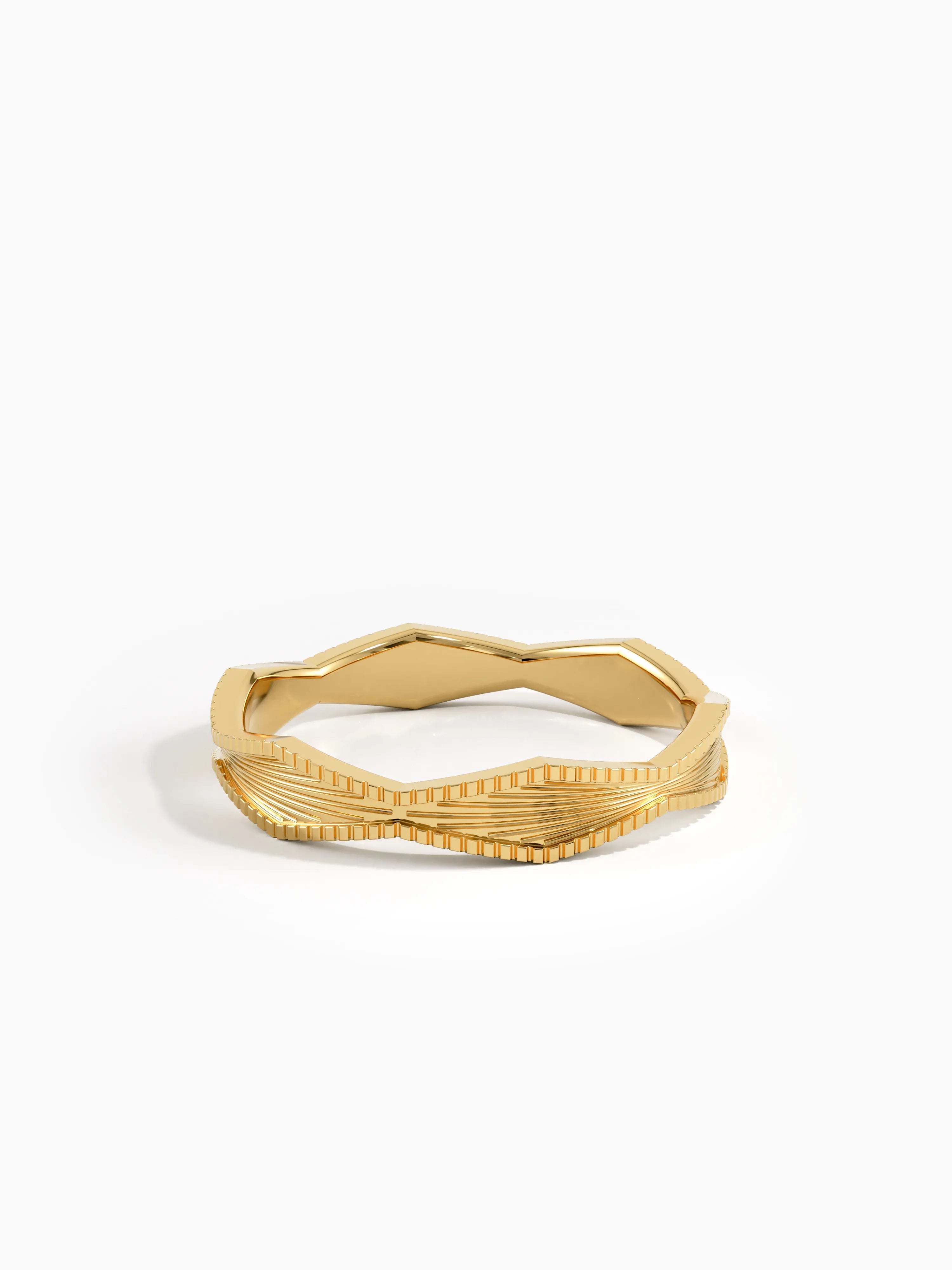 Vintage Wedding Band, solid gold ring, view 8 | DiaFifth