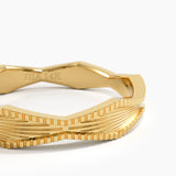 Vintage Wedding Band, solid gold ring, view 2 | DiaFifth