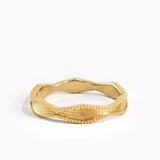 Vintage Wedding Band, solid gold ring, view 4 | DiaFifth