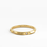 Slim Wedding Ring, solid gold ring, view 8 | DiaFifth