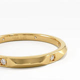 Slim Wedding Ring, solid gold ring, view 2 | DiaFifth