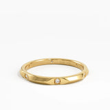 Slim Wedding Ring, solid gold ring, view 4 | DiaFifth