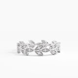 Leaf Wedding Ring, solid gold ring, view 6 | DiaFifth