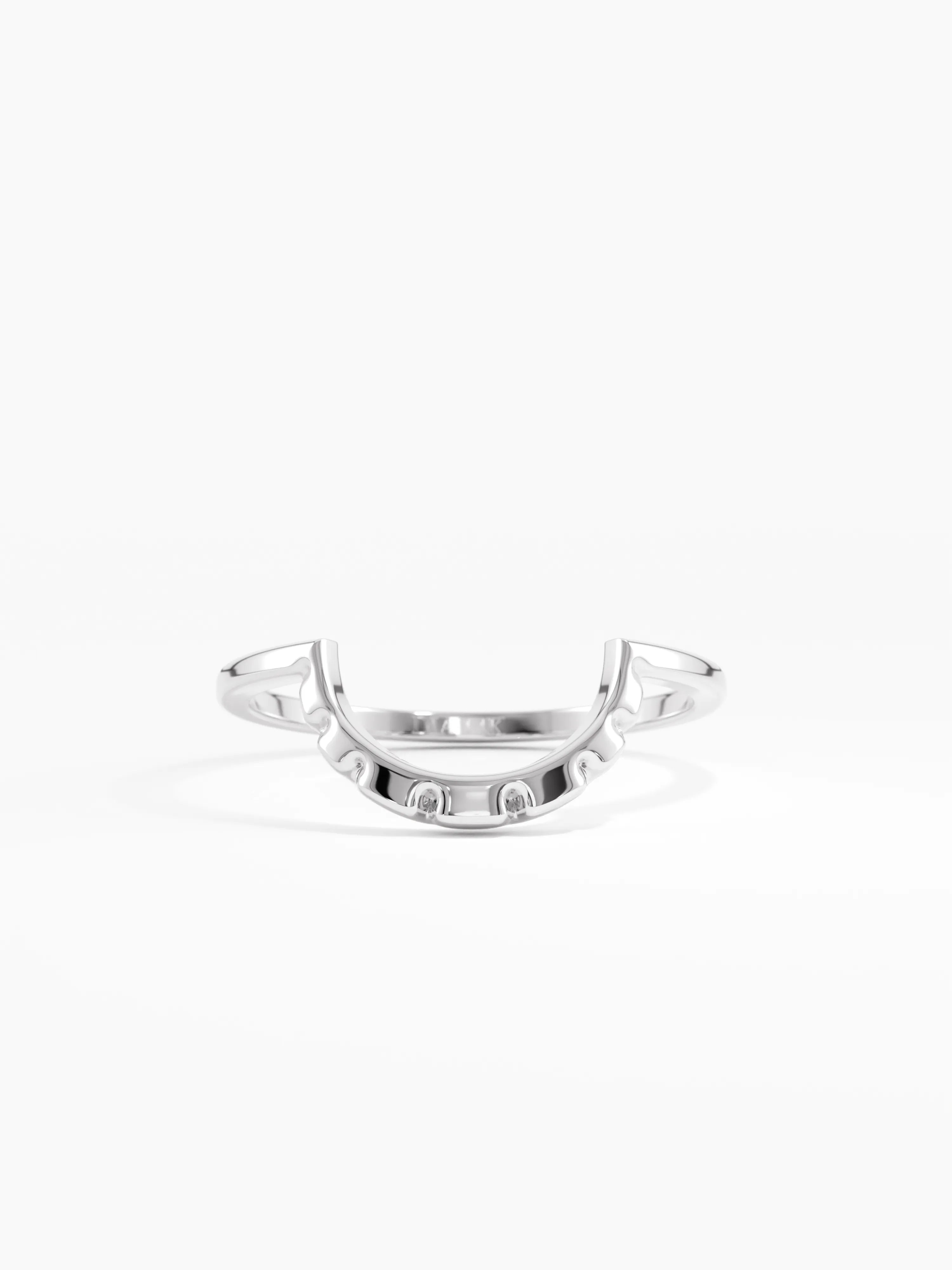 Modern Curve Ring, solid gold ring, view 7 | DiaFifth