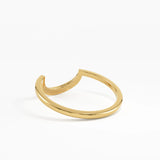 Modern Curve Ring, solid gold ring, view 4 | DiaFifth