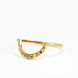 Modern Curve Ring, solid gold ring, view 8 | DiaFifth