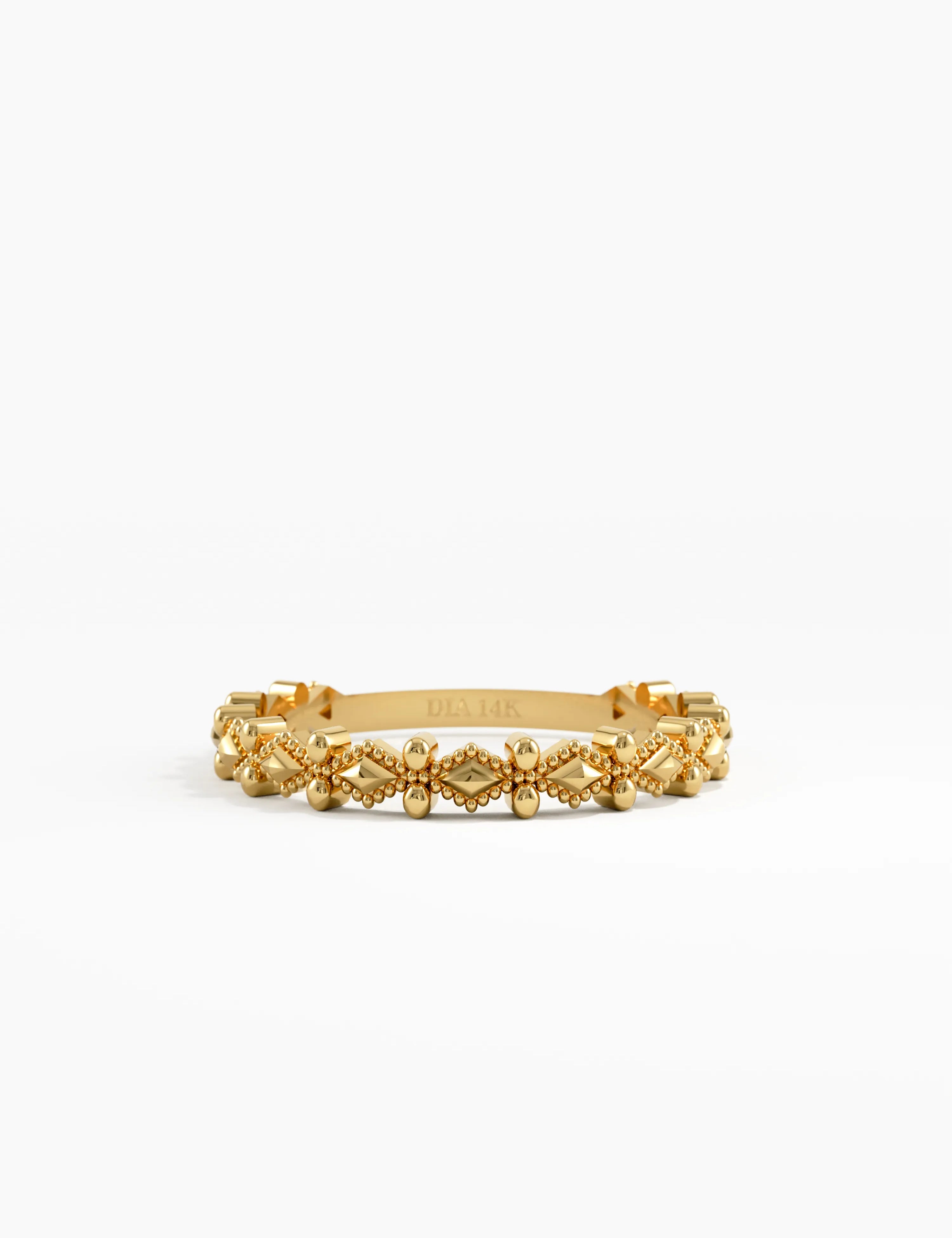 Art Deco Stacking Ring, solid gold ring | DiaFifth
