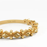 Art Deco Stacking Ring, solid gold ring, view 2 | DiaFifth