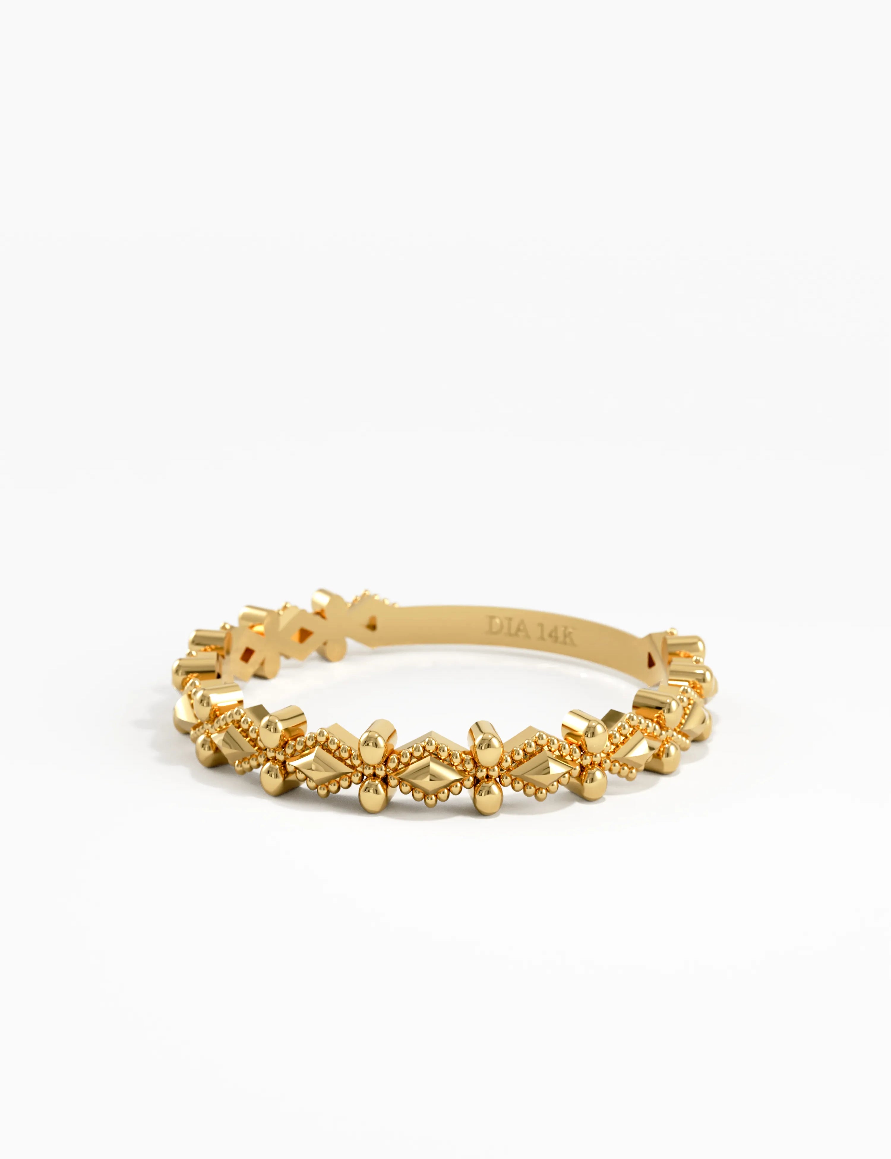 Art Deco Stacking Ring, solid gold ring, view 8 | DiaFifth