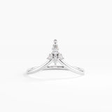 Tiny Tiara Curve Ring, solid gold ring, view 7 | DiaFifth