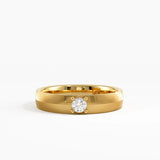 Textured Wedding Band, solid gold ring | DiaFifth