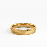 Textured Wedding Band, solid gold ring, view 4 | DiaFifth