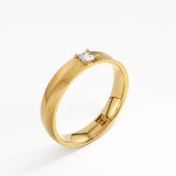 Textured Wedding Band, solid gold ring, view 5 | DiaFifth