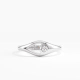 Solo Pinky Ring, solid gold ring, view 7 | DiaFifth