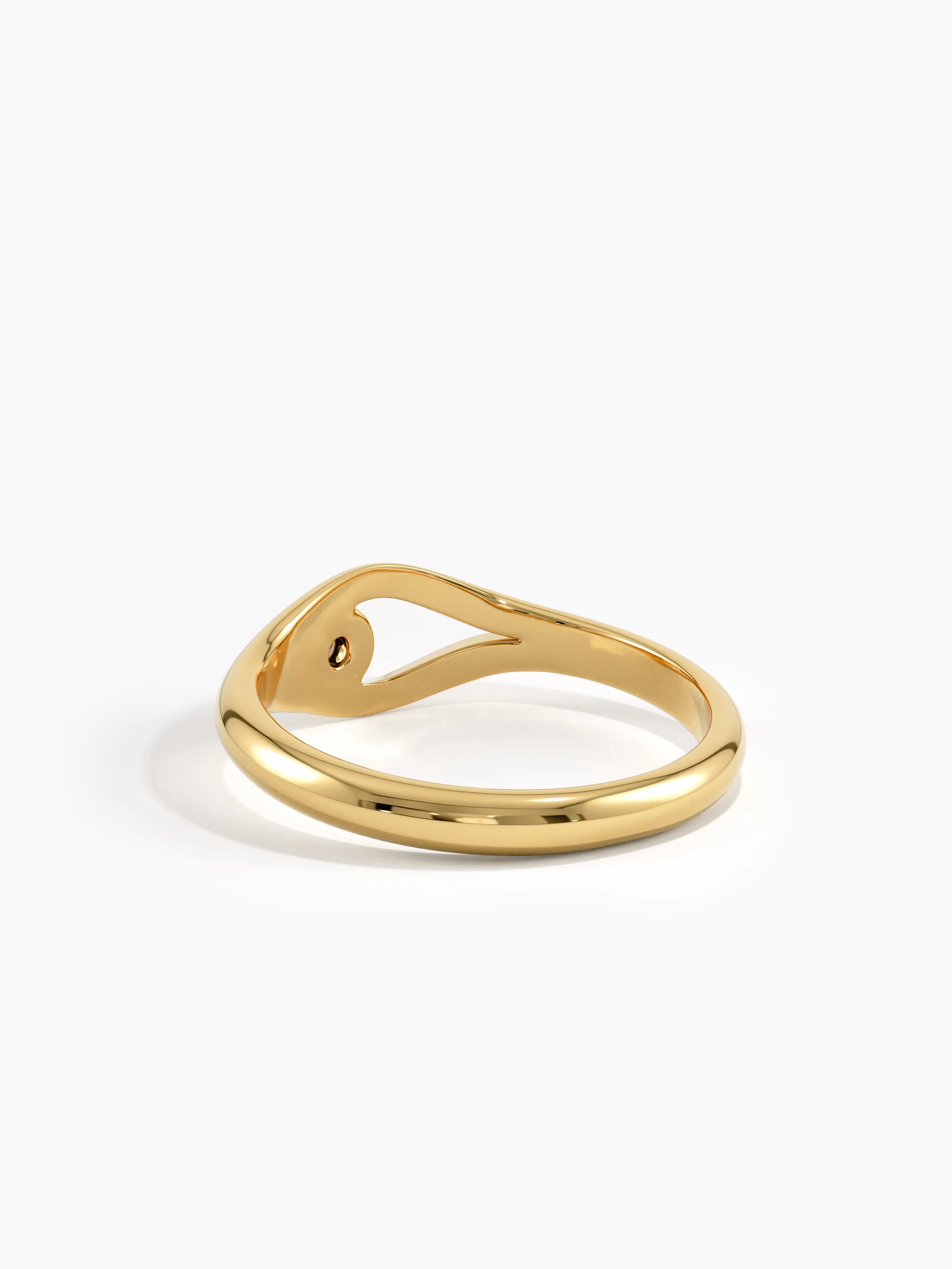 Solo Pinky Ring, solid gold ring, view 8 | DiaFifth