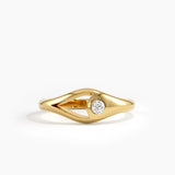 Solo Pinky Ring, solid gold ring | DiaFifth