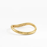 Baguette Curve Ring, solid gold ring, view 4 | DiaFifth