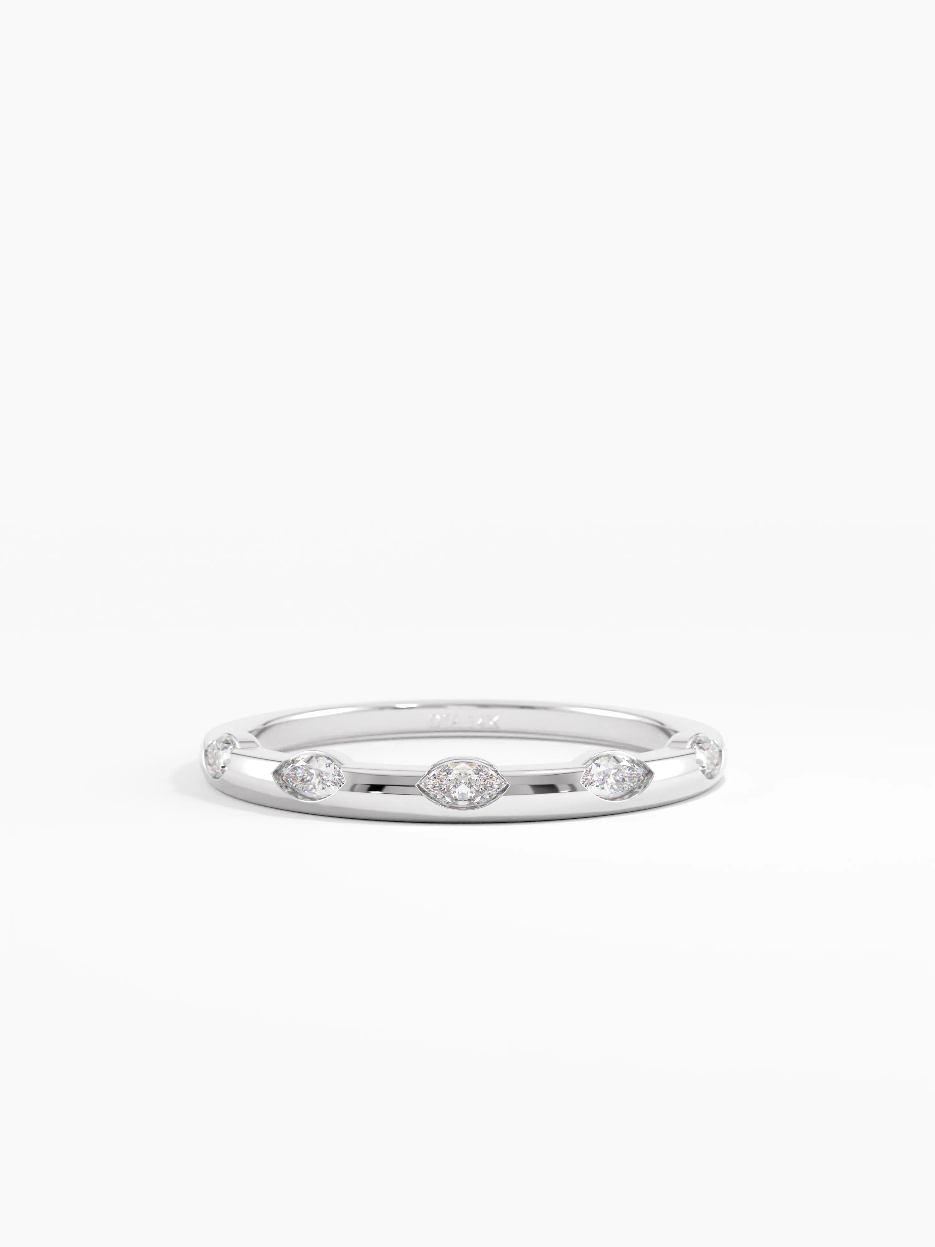 Marquise Slim Stacking Ring, solid gold ring, view 7 | DiaFifth