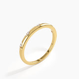 Marquise Slim Stacking Ring, solid gold ring, view 5 | DiaFifth