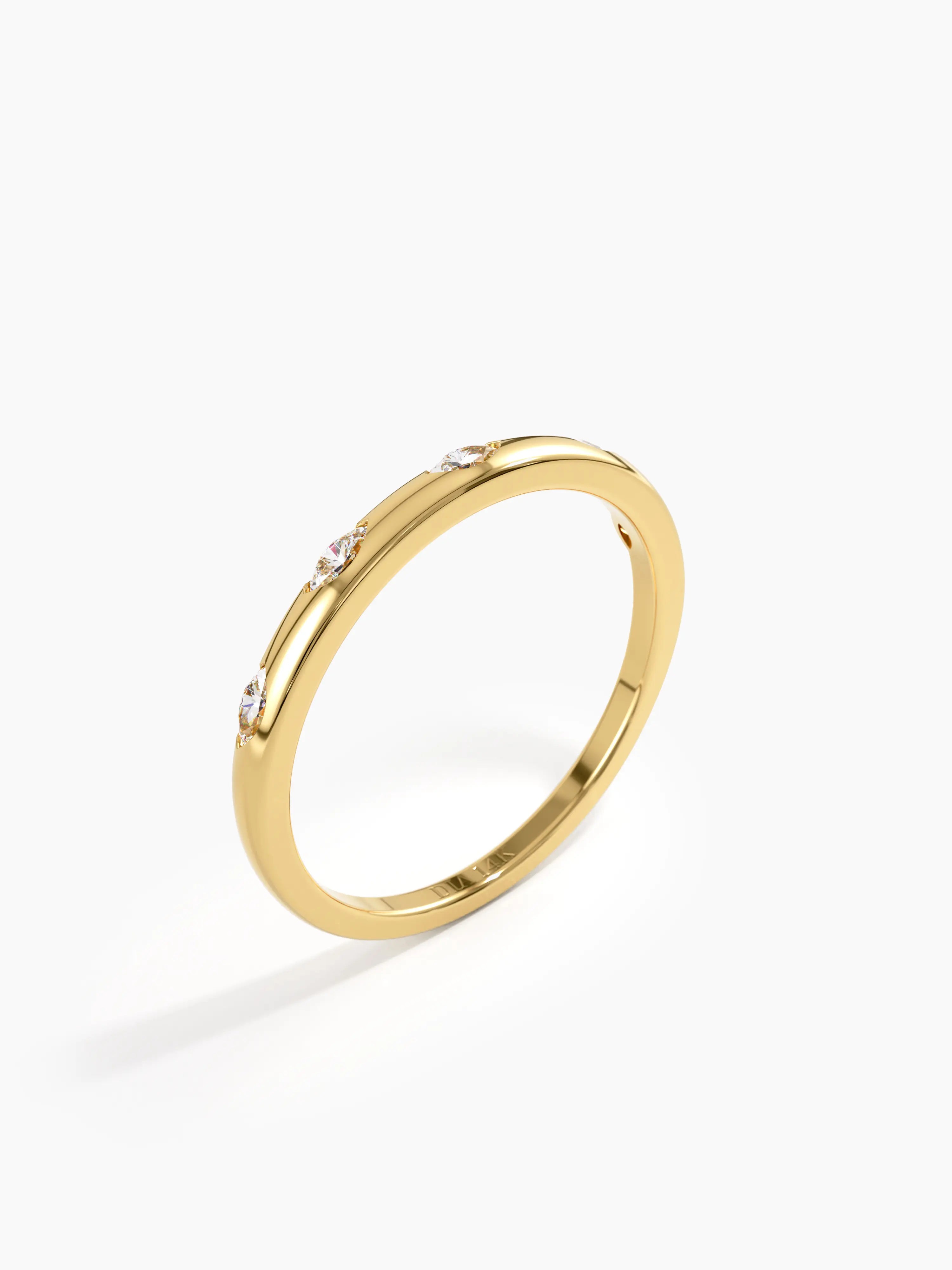 Marquise Slim Stacking Ring, solid gold ring, view 5 | DiaFifth