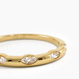 Marquise Slim Stacking Ring, solid gold ring, view 2 | DiaFifth