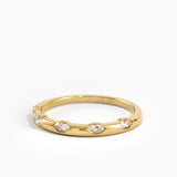 Marquise Slim Stacking Ring, solid gold ring, view 4 | DiaFifth