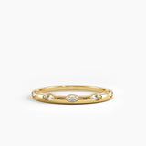 Marquise Slim Stacking Ring, solid gold ring | DiaFifth