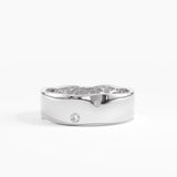 Wavy Wedding Band, solid gold ring, view 7 | DiaFifth