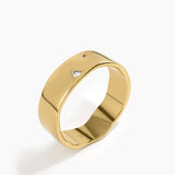 Wavy Wedding Band, solid gold ring, view 5 | DiaFifth