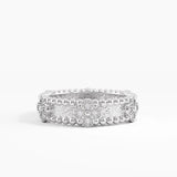 Beaded Cross Wedding Band, solid gold ring, view 7 | DiaFifth
