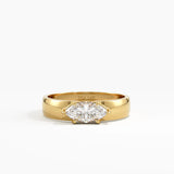 Marquise Dome Engagement Ring, solid gold ring | DiaFifth